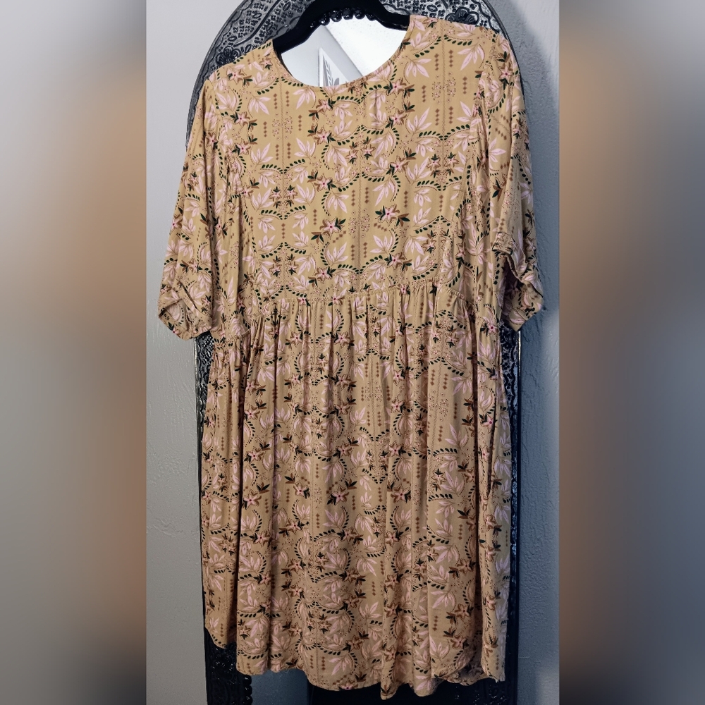 ✨️NATURAL LIFE BOHO TUNIC TOP DRESS W/ Pockets! SZ. L-XL-Flowy! - Picture 5 of 6